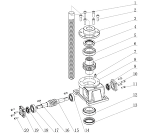 Ручной винтовой домкрат с вертикальным движением, резьбовой домкрат, червячный винт, механические винтовые домкраты - Product Image 6