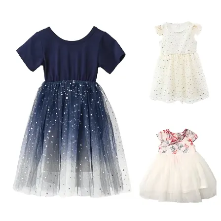 Partygeschenk Frock Tülle Kleinkind Neugeborene Kinder weiß lässig Winter Herbst solide Baumwolle lange Ärmel rosa Kleid für Babys Mädchen