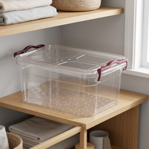 Large 3L Rectangle Wheeled Multipurpose Airtight <b>Lockable</b> Durable PP Plastic Transparent Dishwasher Safe Meat Food Safe <b>Storage</b> - Product Image 3