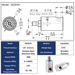 Enkelkanaals 360 Graden Roterende Verbinding Hoge Snelheid 4000 Rpm Roestvrijstalen Perskoppeling Cnc Ventilatievloeistof Slipring