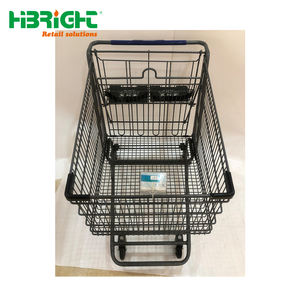 עגלות קניות עם 4 גלגלים ומבנה רשת, עגלת קניות נוחה - Product Image 6