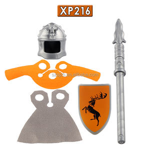 Nouvelles figurines d'action miniatures de chevalier médiéval, seigneur, soldat spartiate, en ABS, avec casque, blocs de construction pour enfants, KT1029, cadeau de fête - Product Image 6