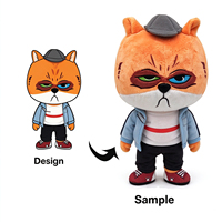 Boneka Kucing Plushie Custom, Hewan Boneka Lembut, Maskot Kucing, Produsen OEM untuk Hadiah Pesta Natal dan Promosi Merek