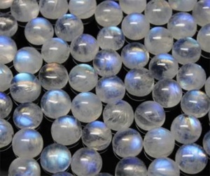 8 Pièces de Cabochons Ronds en Pierre de Lune Naturelle de 6 mm pour la Fabrication de Bijoux, Pierres Précieuses en Vrac - PROMO DE FIN DE SÉRIE - Product Image 1