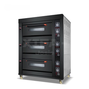 Four à sole électrique commercial en titane noir pour la cuisson <span class=keywords><strong>de</strong></span> gâteaux, pains et pâtisseries - Product Image 2