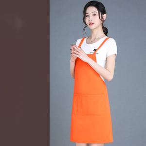 Wsy744 Custom Heavy Duty Baking Cooking Printed Canvas Oxford With Two Pockets Cotton Apron - Product Image 5