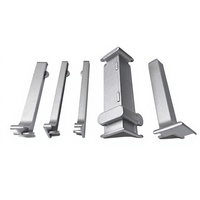 Accessoires décoratifs en alliage d'aluminium à clipser : Plinthe métallique, embout de jonction d'angle intérieur/extérieur