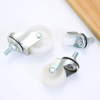 Roulettes modernes en polypropylène (PP) de 2 pouces, robustes avec frein, pour meubles de salle de bain, capacité de charge de 60 kg, roulement à billes