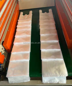 HDPE LDPE 4 lignes de fabrication automatique de sacs de <span class=keywords><strong>t</strong></span>-shirts en plastique sac de transport machine de fabrication de sacs en plastique - Product Image 6