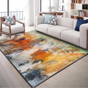 Tapis Moderne Abstrait Rectangulaire en Fibre de Polyester Lavable pour Salon, Décoration Intérieure Grande Taille Motif 1 Motif 2 - Product Image 1