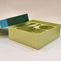 Service à thé matcha personnalisable Chawan en céramique avec doublure en éponge gaufrée et boîte d'emballage du kit matcha laminé mat