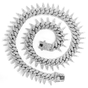 สร้อยคอคิวบาแบบมีหนาม สไตล์ร็อค ฮิปฮอป แฟชั่นสำหรับผู้ชาย ดีไซน์โดดเด่น ทันสมัย - Product Image 5