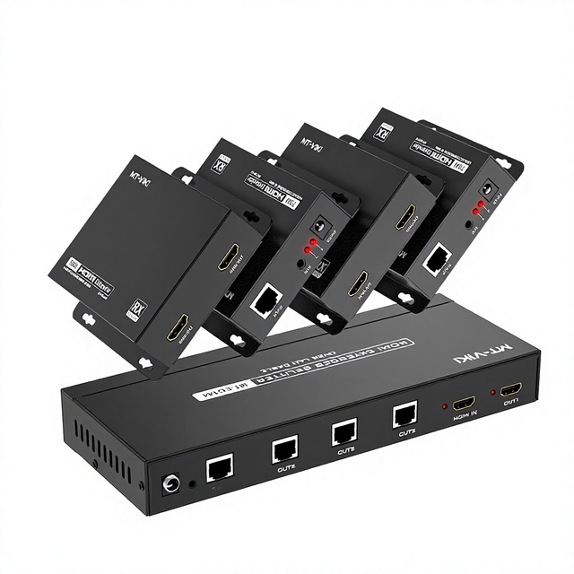 4K 60Hz for Extender Splitter Over Ethernet 1x4/8 MT-VIKI 1 in 4 Out Cat6 POC + Loop 70M