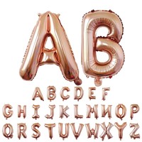 Ballon en feuille d'aluminium doré rose, 16 pouces, durable, 50 pièces/sac, pour décorations de mariage, anniversaire, Noël, fête