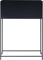 Support à fleurs avec boîte à fleurs Pot de fleurs en métal noir avec support pour usage intérieur et extérieur Emballage de vente par correspondance
