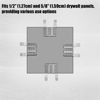 Clips de fixation pour cloisons sèches Clips de réparation pour cloisons sèches en acier inoxydable avec 20 vis pour panneaux de 1/2 "et 5/8"