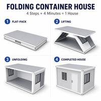 Maison conteneur préfabriquée écologique, pliable en Z, durable, modulaire, à combinaison libre, installation rapide, étanche
