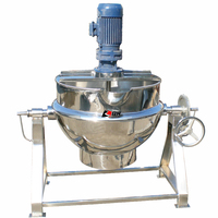 50l-1000l Fruitjam Chili Sauzen Mantel Multi Cooker Rvs Elektrische Waterkoker Met Roerwerk Met Mixer