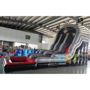 Glissière d'eau gonflable extérieure commerciale de PVC avec le toboggan extérieur de glissière d'eau de <span class=keywords><strong>pirate</strong></span> de double ruelle de partie d'adultes d'enfants de <span class=keywords><strong>piscine</strong></span> - Product Image 3