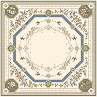 Tapis de table de mahjong carré personnalisé, motif floral vintage, tapis de jeu antidérapant en caoutchouc, OEM ODM