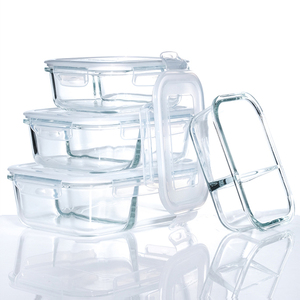 Chuyên nghiệp Glass khóa container thực phẩm 140ml-1500ml 5 oz-50 oz Bento Glass trưa <span class=keywords><strong>Box</strong></span> <span class=keywords><strong>Set</strong></span> cho Bán Sỉ - Product Image 2