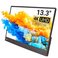 Elecrow Moniteur portable 13,3 pouces 4K UHD IPS 3840x2160, écran ultra fin avec support, double moniteur USB C pour ordinateur portable