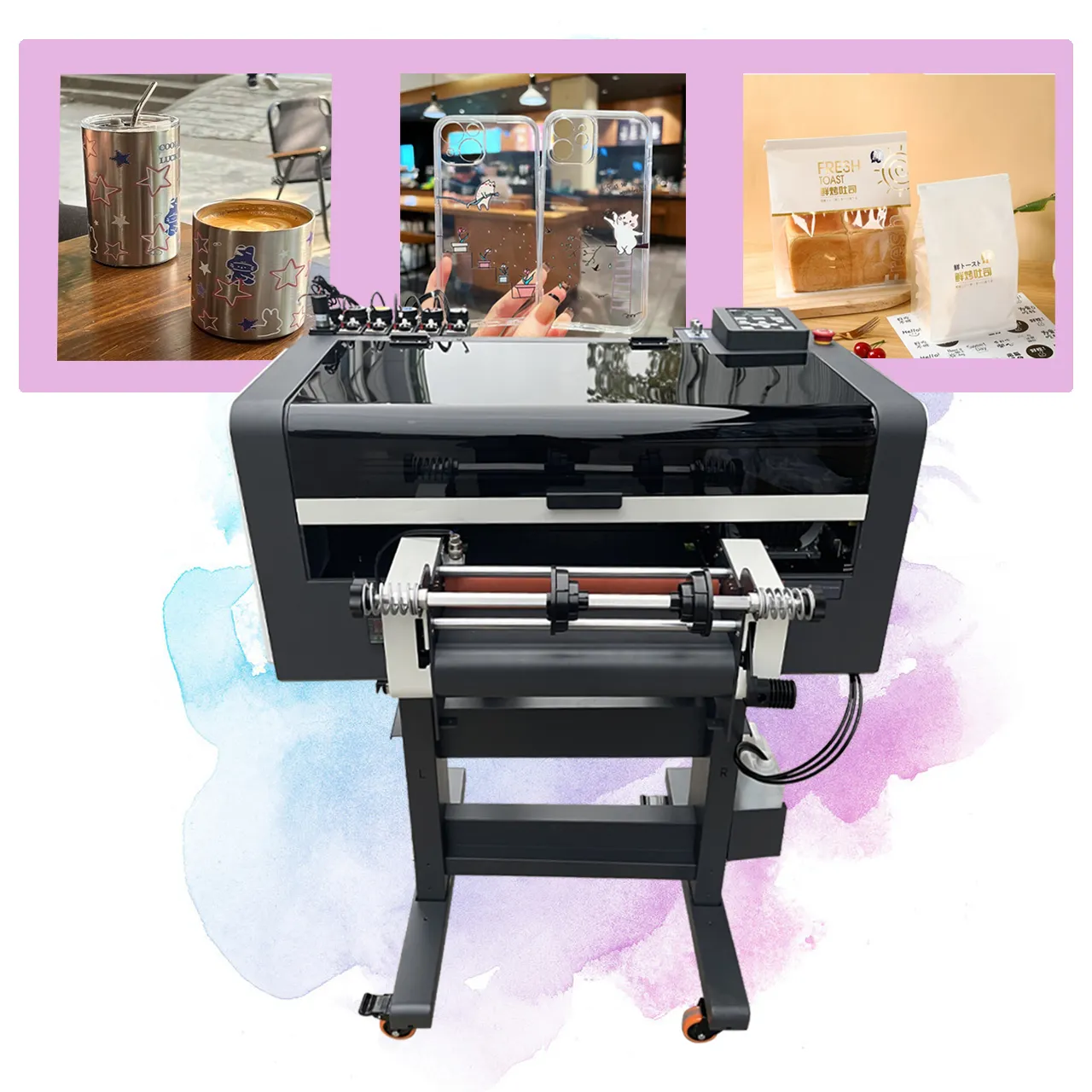 A3 Impresora UV DTF taza envolver pegatinas DTF UV transferencia impresora máquina de impresión para cerámica teléfono caso Acrílico