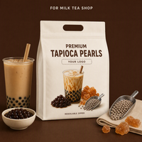 Sacs d'emballage pour Bubble Tea, personnalisés, imprimés, de qualité alimentaire, refermables, pour perles de tapioca, pour les boutiques de thé au lait, vente en gros