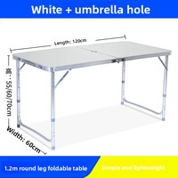 Table pliante d'extérieur en alliage d'aluminium, portable, pour pique-nique, promotionnelle, pour stand, mobilier d'extérieur