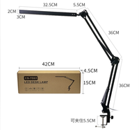 Lampe de bureau à pince LED avec bras articulé réglable, lampe de travail à fixation par pince pour bureau, atelier, étude et lecture