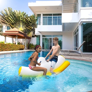 Waterhan Bouée <span class=keywords><strong>gonflable</strong></span> portable personnalisée de qualité commerciale, type <span class=keywords><strong>banane</strong></span>/balançoire, en PVC de 0,7 mm d'épaisseur, pour adultes, lacs, plages, piscines et baignades - Product Image 4