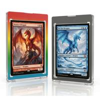 Porte-cartes magnétique 35PT imprimé UV vibrant, étui de présentation en acrylique transparent à une touche avec cadre dégradé coloré