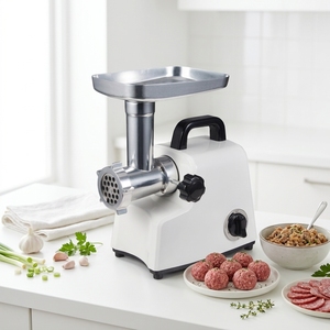 Hachoir à viande électrique robuste à 2 vitesses, moteur entièrement en cuivre, boîtier en fonte # Hachoir à viande en acier inoxydable avec fonction de marche arrière - Product Image 2