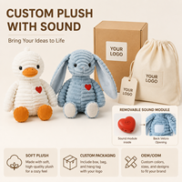 Peluches personnalisées parlantes OEM, lapin bleu en peluche enregistrable, jouet doux pour animaux en peluche, jouets pour parents et enfants, vente en gros