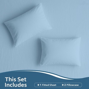 100% Cotton Queen King Size Bed Sheet Set Wholesale Price Hotel Use <b>Flat</b> Sheet Bedding Set - Product Image 3