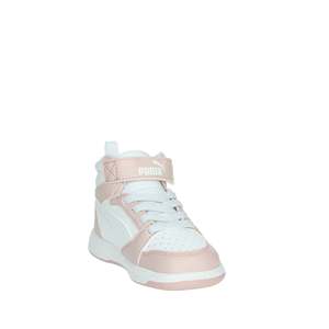 Puma Girls' High Top Sneakers White Pink 21 <b>Soft</b> Casual <b>Shoes</b> - Product Image 5