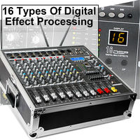 Console de mixage numérique professionnelle YAIKA GT8, 16 types d'effets numériques, 8 canaux, 550W*2, amplificateur de scène pour DJ disco