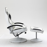 Chaise de jeu moderne pivotante en cuir avec support de moniteur en cuir synthétique de haute qualité pour bureau à domicile ou joueur