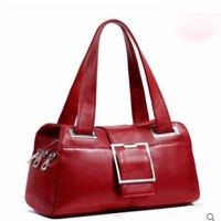 Nouveau Sac à Main Femme Tendance Été 2026 en Cuir Véritable Couleur Unie, Modèle Coussin avec Bord Cousu et Fermeture Éclair
