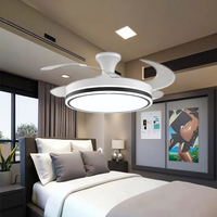 Ventilateur de plafond moderne à LED avec télécommande, 6 vitesses, moteur silencieux DC, vente en gros d'usine pour chambre à coucher et salon