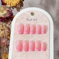 120 faux ongles carrés courts brillants à presser, couvrance totale, en gel souple, 12 tailles pour DIY, salon de beauté, pointe des doigts