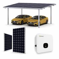 Structure de montage solaire en aluminium imperméable SOEASY pour abri de voiture résidentiel, système de support de panneaux photovoltaïques pour parking