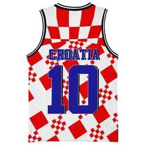 Basketbal Jersey Rokken Kroatische Country Logo Print Basketbal Team Jersey Hot Selling Custom Basketbal Jersey Uniform - Product Image 3