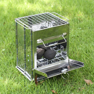 Stufa a <span class=keywords><strong>legna</strong></span> da campeggio quadrata pieghevole portatile in acciaio inossidabile Mini Mult Fuel - Product Image 5
