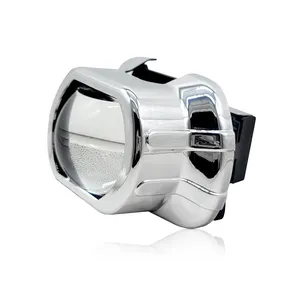 矩阵尺寸发光二极管投影仪透镜罩黑色镀铬面罩改装前照灯配件高品质易安装盖