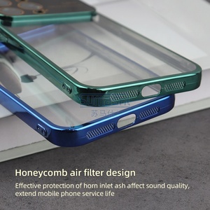 เคสโทรศัพท์โปร่งใสสุดหรูสำหรับ iPhone 14 <span class=keywords><strong>Pro</strong></span> Max เคลือบด้วย TPU ด้วยไฟฟ้าพร้อมฝาครอบโทรศัพท์ป้องกันกล้องขนาดใหญ่สำหรับ iPhone 13 <span class=keywords><strong>Pro</strong></span> - Product Image 2