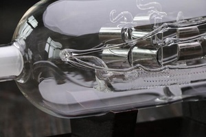 Voilier Flottant <span class=keywords><strong>Bouteille</strong></span> Cadeau Soufflé Artisanat Verre Creative Business Art & Collectible Navire en <span class=keywords><strong>Bouteille</strong></span> - Product Image 3