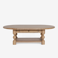 Mobilier rétro américain Table basse en bois massif Petit tiroir de salon Table centrale de rangement