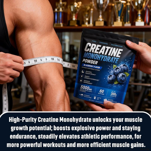Precio de Fábrica al por Mayor, BCAA en Tiras Orales de Disolución Rápida, Sabor Arándano, Apoyo para el Crecimiento y Recuperación Muscular, 24g de Proteína para Hombres y Mujeres - Product Image 5