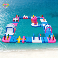 Parc aquatique gonflable d'été en PVC pour enfants, usage commercial et scolaire, jeu aquatique durable, vente chaude